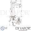 Ideal Standard Tesi Basin Mixer Vessel Pop-Up Waste Tap Dimensions